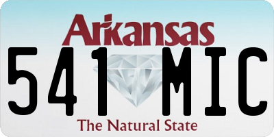 AR license plate 541MIC
