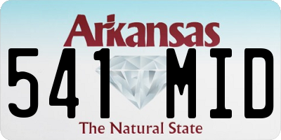 AR license plate 541MID