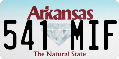 AR license plate 541MIF