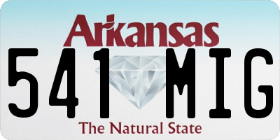 AR license plate 541MIG
