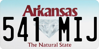 AR license plate 541MIJ