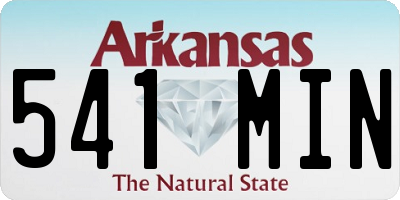 AR license plate 541MIN