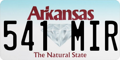 AR license plate 541MIR