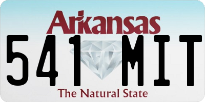 AR license plate 541MIT