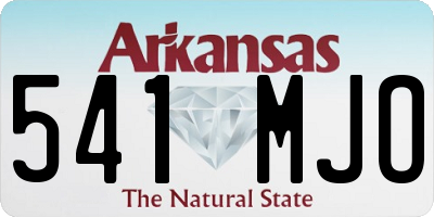 AR license plate 541MJO