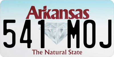 AR license plate 541MOJ