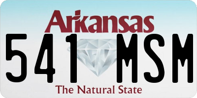 AR license plate 541MSM