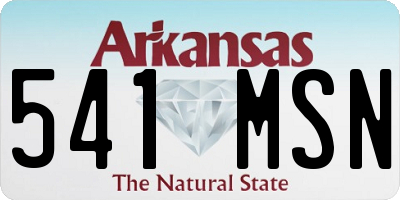 AR license plate 541MSN