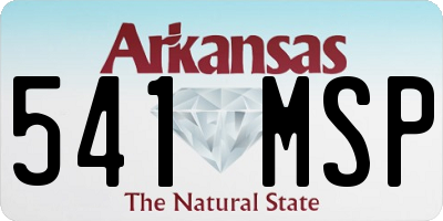 AR license plate 541MSP