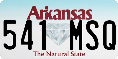 AR license plate 541MSQ