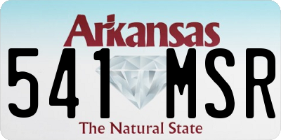AR license plate 541MSR