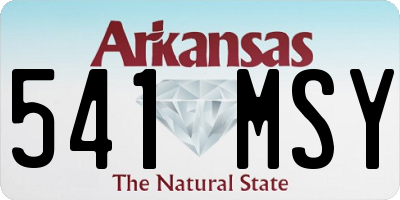 AR license plate 541MSY