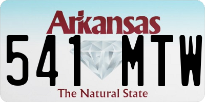 AR license plate 541MTW