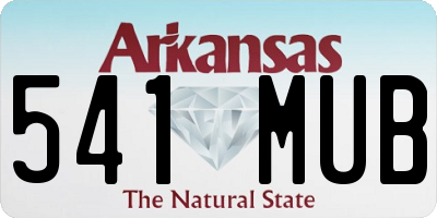 AR license plate 541MUB