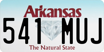 AR license plate 541MUJ