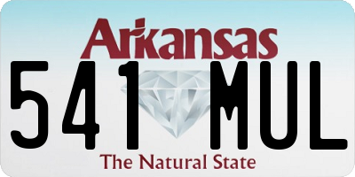 AR license plate 541MUL