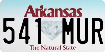 AR license plate 541MUR