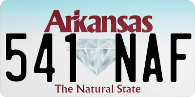 AR license plate 541NAF