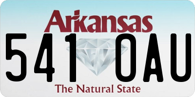 AR license plate 541OAU