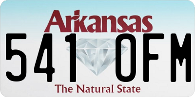 AR license plate 541OFM