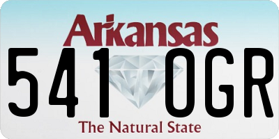 AR license plate 541OGR