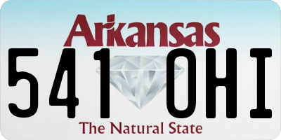 AR license plate 541OHI
