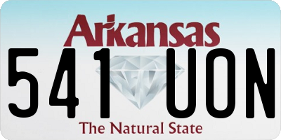 AR license plate 541UON
