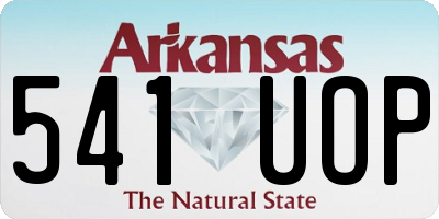 AR license plate 541UOP