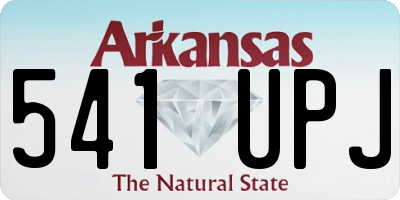 AR license plate 541UPJ