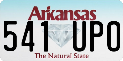AR license plate 541UPO