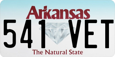 AR license plate 541VET