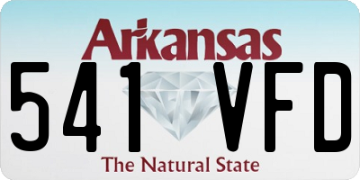 AR license plate 541VFD