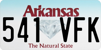 AR license plate 541VFK