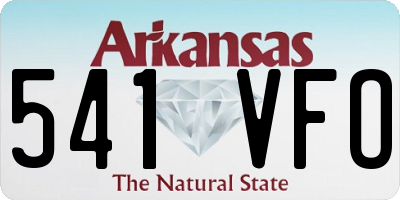 AR license plate 541VFO
