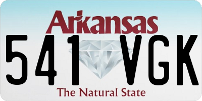 AR license plate 541VGK