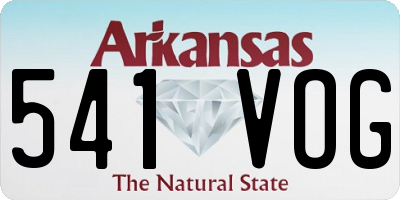AR license plate 541VOG
