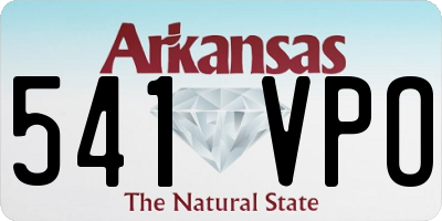 AR license plate 541VPO