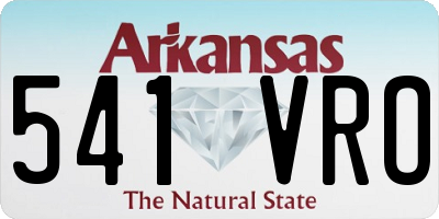 AR license plate 541VRO