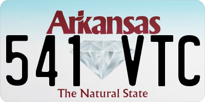 AR license plate 541VTC