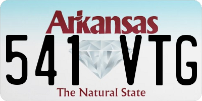 AR license plate 541VTG