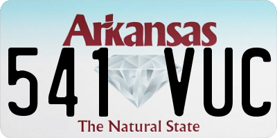 AR license plate 541VUC