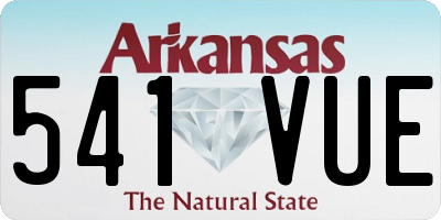 AR license plate 541VUE