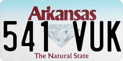 AR license plate 541VUK