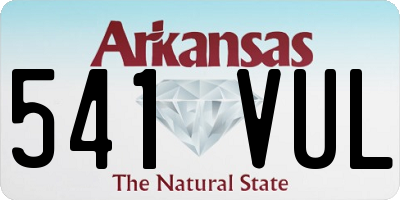AR license plate 541VUL
