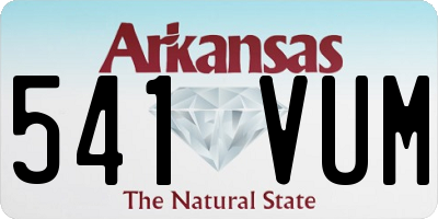 AR license plate 541VUM