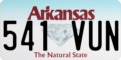 AR license plate 541VUN