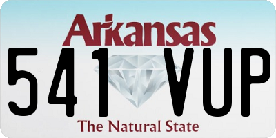 AR license plate 541VUP