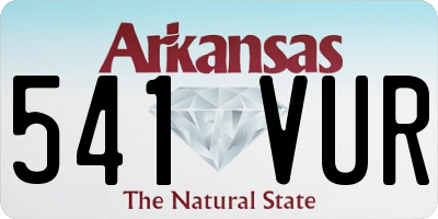 AR license plate 541VUR