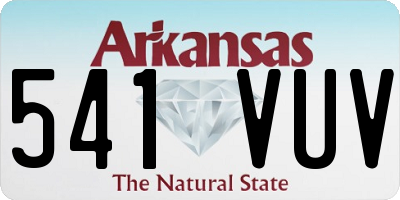 AR license plate 541VUV