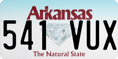 AR license plate 541VUX